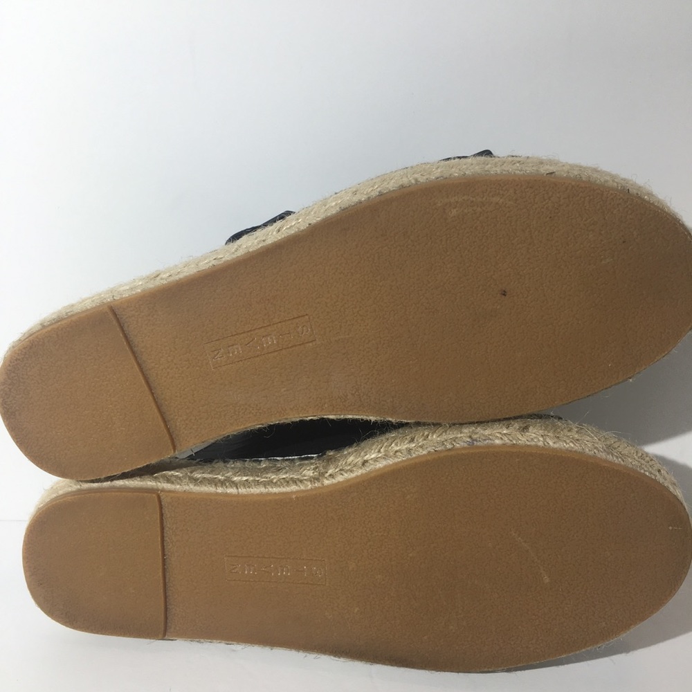 Steven by Steve Madden Lapis Black Leather platform flip flop sandals womans 9.5 - Picture 9 of 12